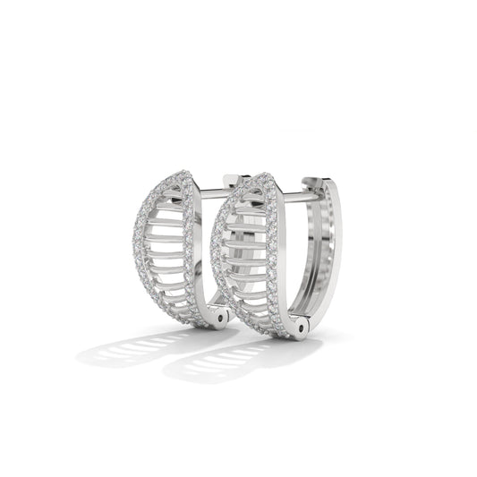 Silver Minimalist Hoop Earrings For Women