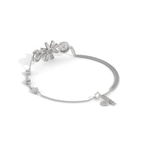 Snowflake Diamond Silver Bracelet