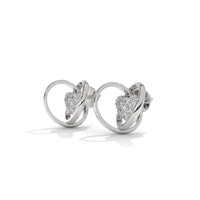 One Diamond Heart Silver Earrings