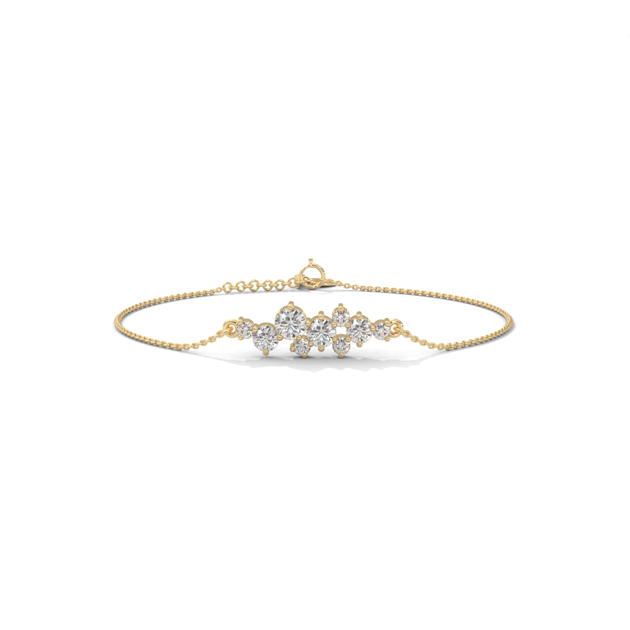 Lucky Clover Diamond Silver Bracelet