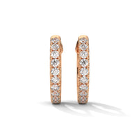 Huggee Round Brilliant Silver Earring