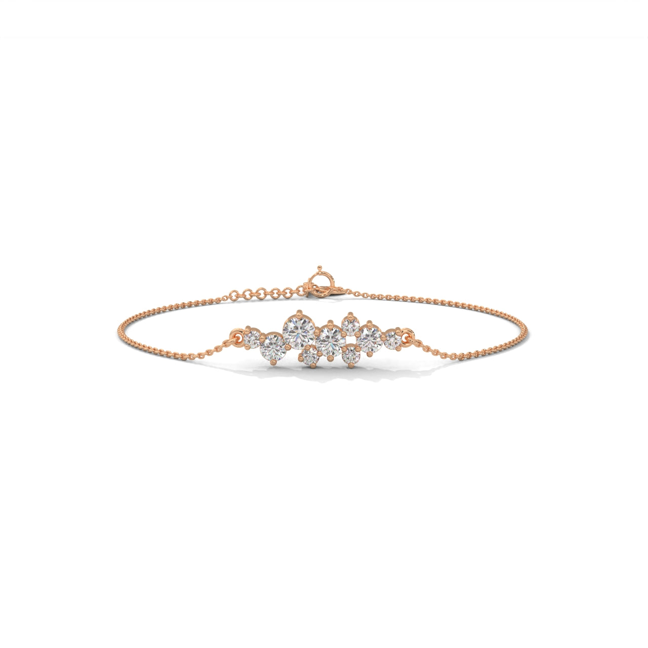 Lucky Clover Diamond Silver Bracelet