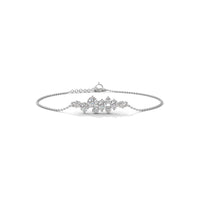 Lucky Clover Diamond Silver Bracelet