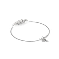 Lucky Clover Diamond Silver Bracelet