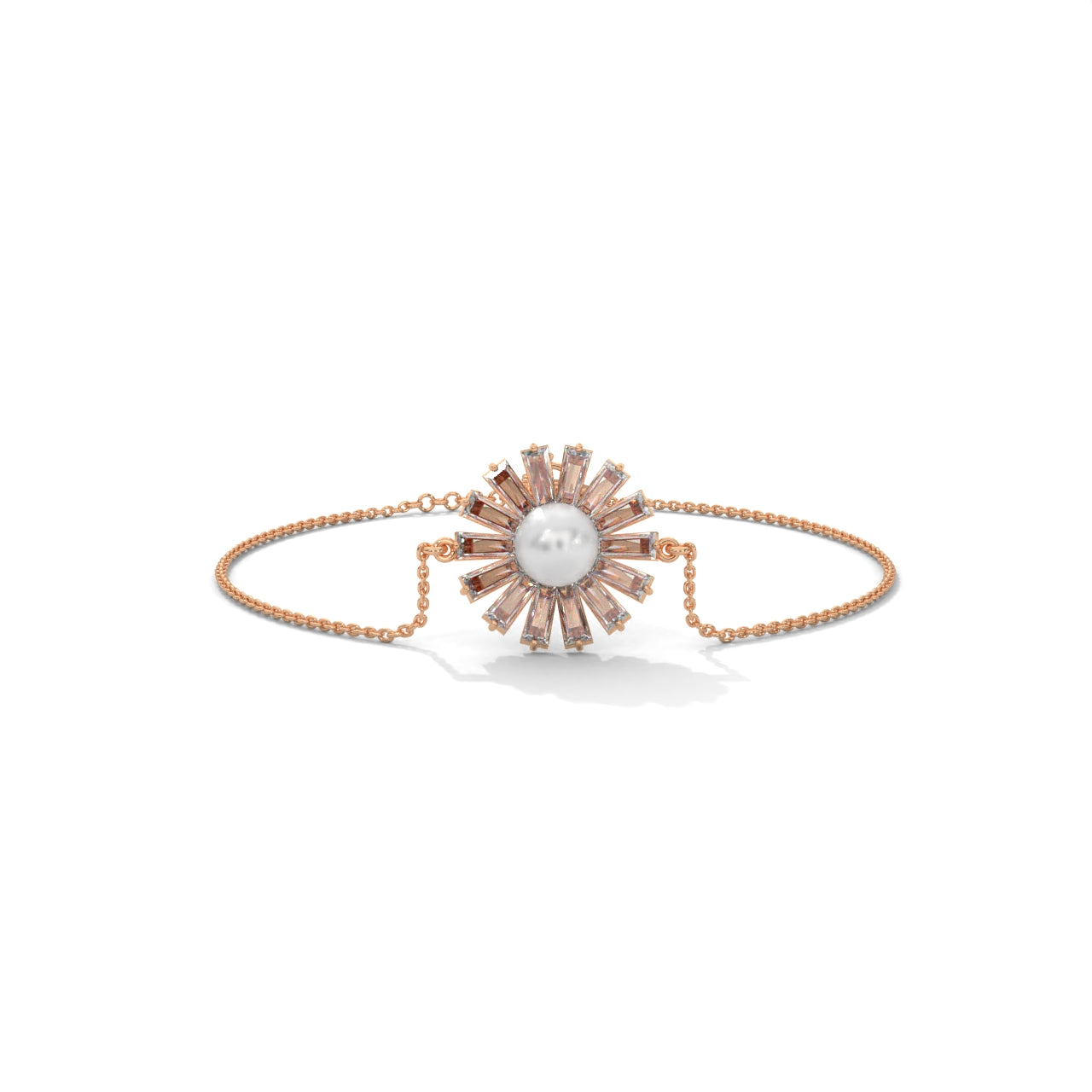 Twinkling Clover Pearl Silver Bracelet