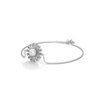 Twinkling Clover Pearl Silver Bracelet