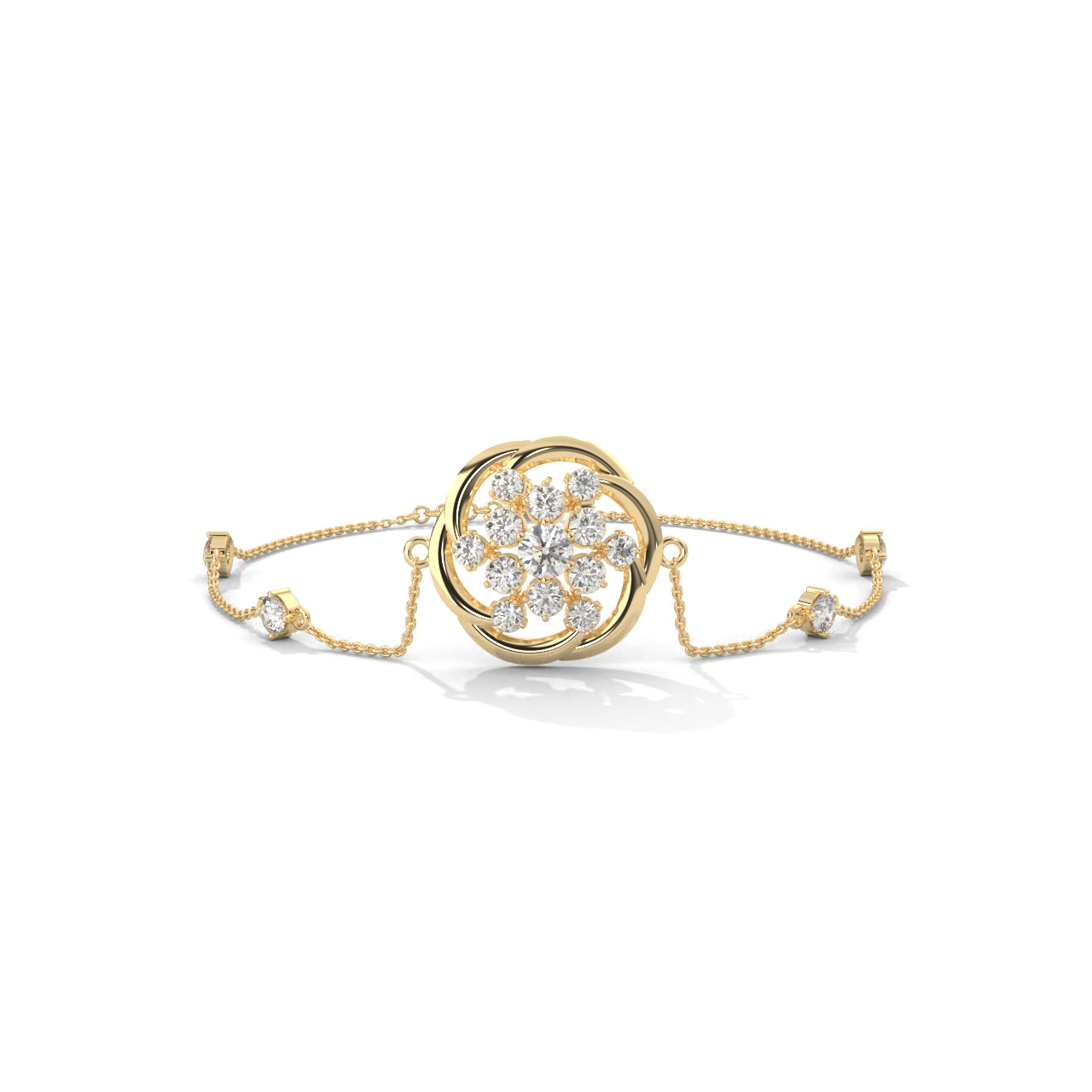 Floral 925 Sterling Silver Bracelet