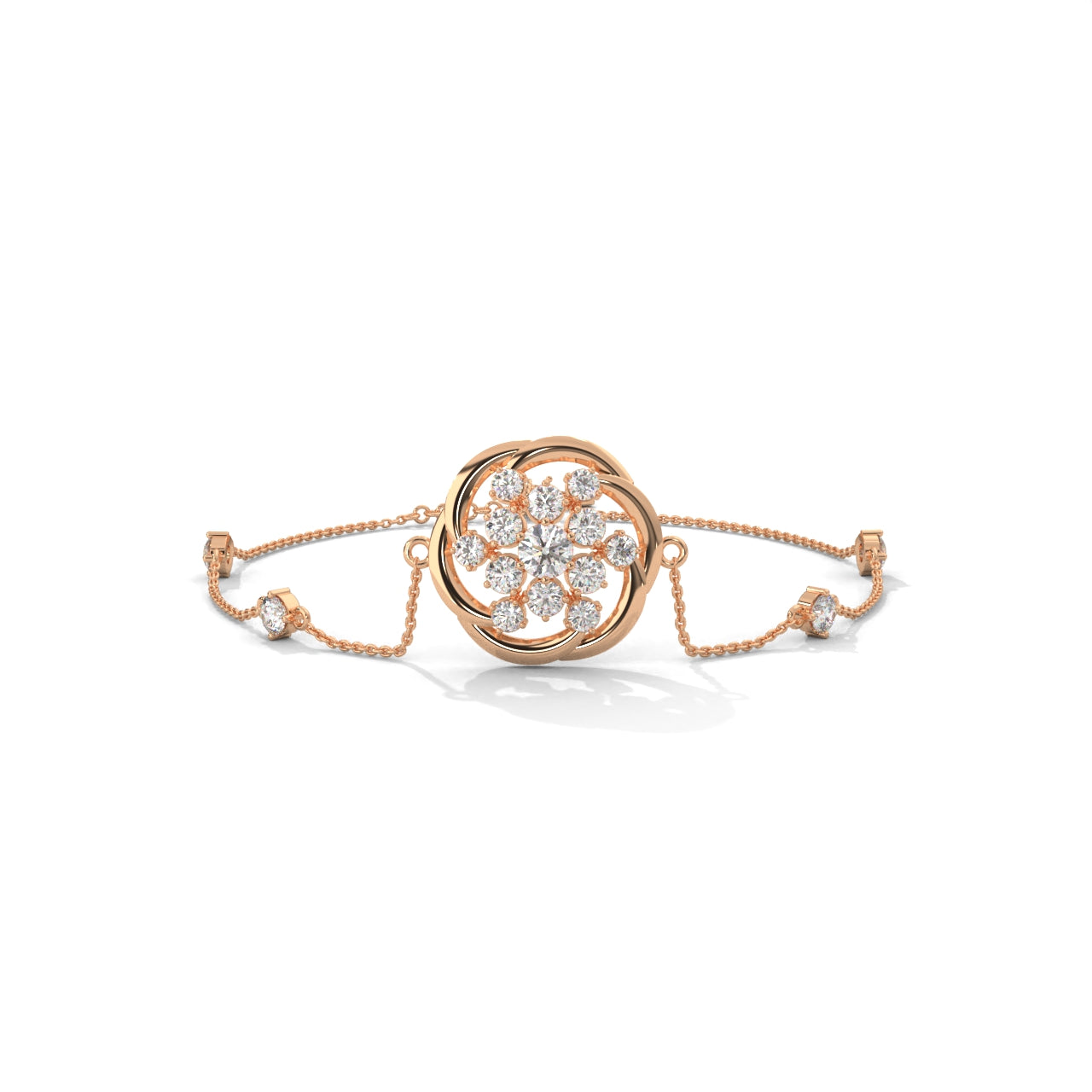 Floral 925 Sterling Silver Bracelet