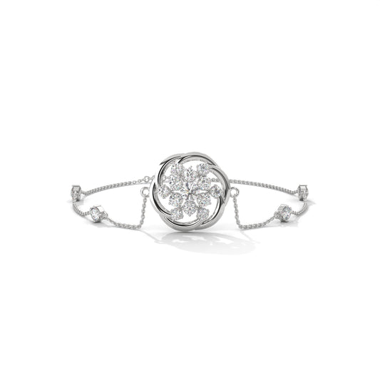Floral 925 Sterling Silver Bracelet