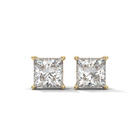 Square studded One Diamond Earrings