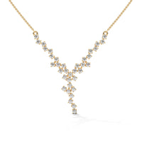 Cubic Zirconia Diamonds Silver Necklace