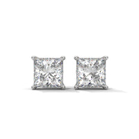 Square studded One Diamond Earrings