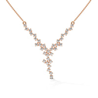 Cubic Zirconia Diamonds Silver Necklace