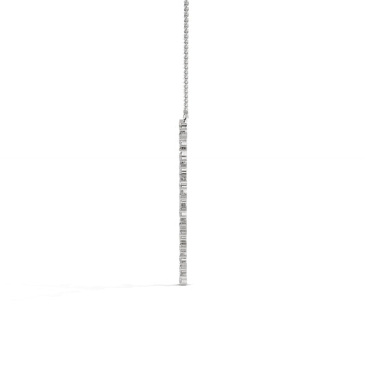 Cubic Zirconia Diamonds Silver Necklace