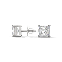 Square studded One Diamond Earrings
