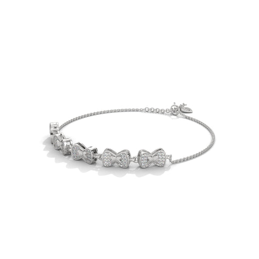 Bow Tie Trendy Delicious Silver Bracelet
