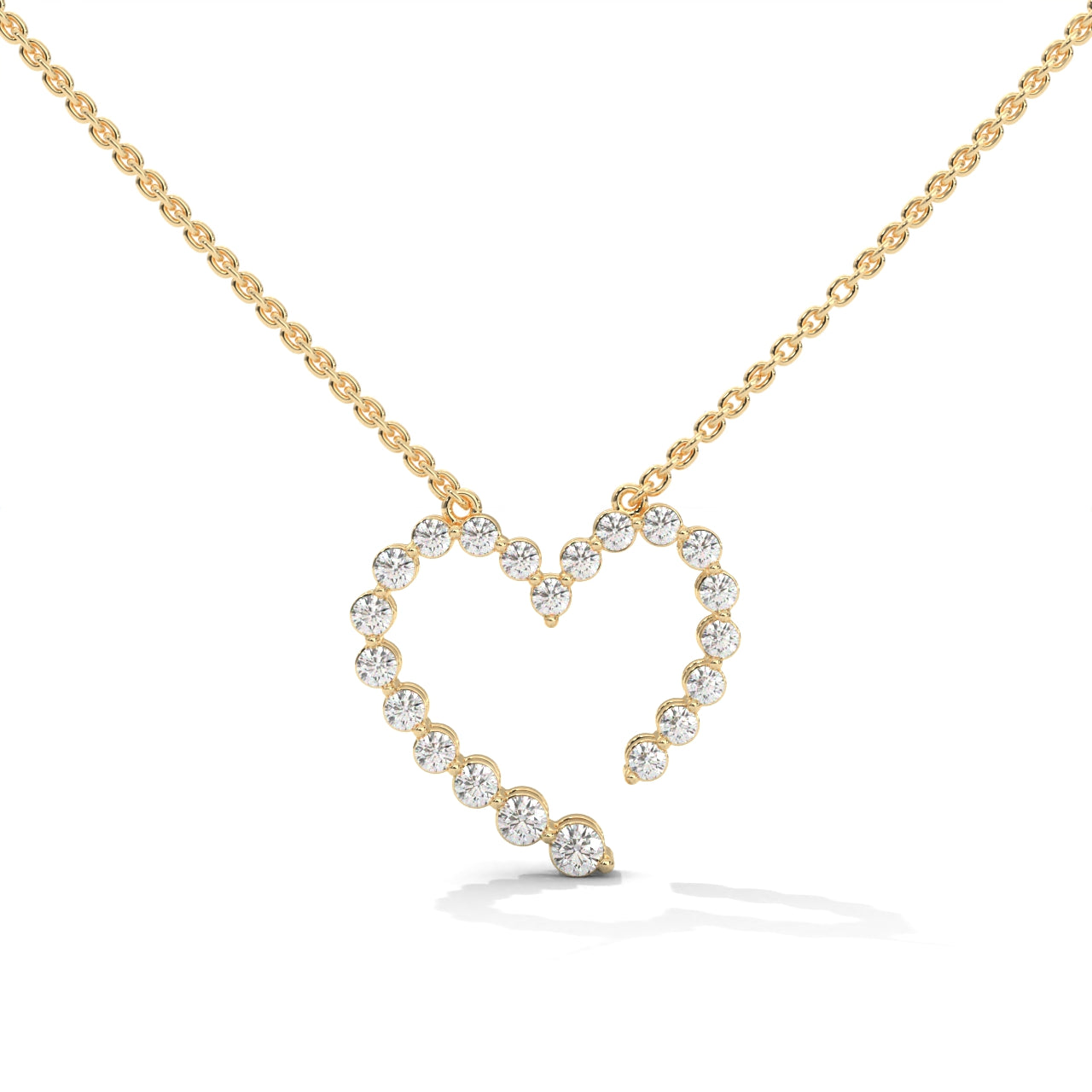Diamond Heart 925 Sterling Silver Nacklace