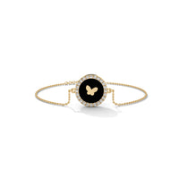 Attractive Butterfly Silver Bracelet With Diamond