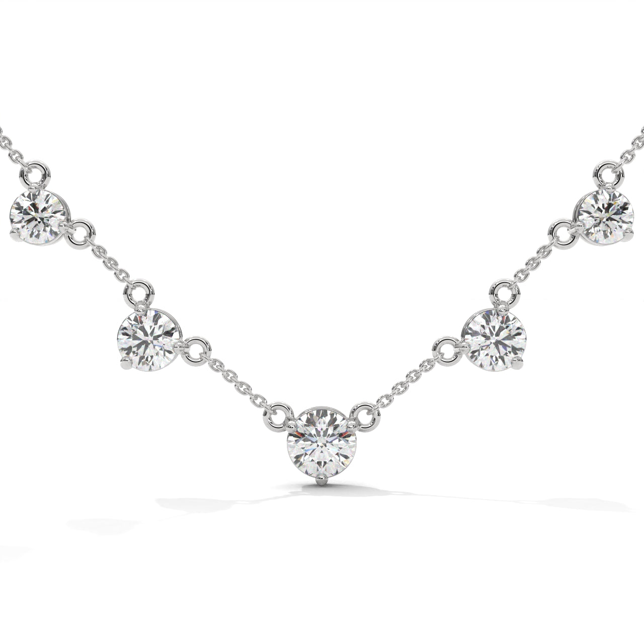 Silver Plated Cubic Zirconia Silver Nacklace