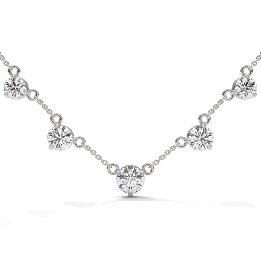 Silver Plated Cubic Zirconia Silver Nacklace