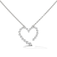 Diamond Heart 925 Sterling Silver Nacklace