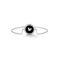 Attractive Butterfly Silver Bracelet With Diamond