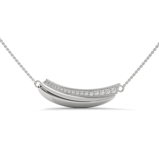 Charming Bent Silver Necklace