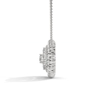 Sun Rays Flower Silver Necklace