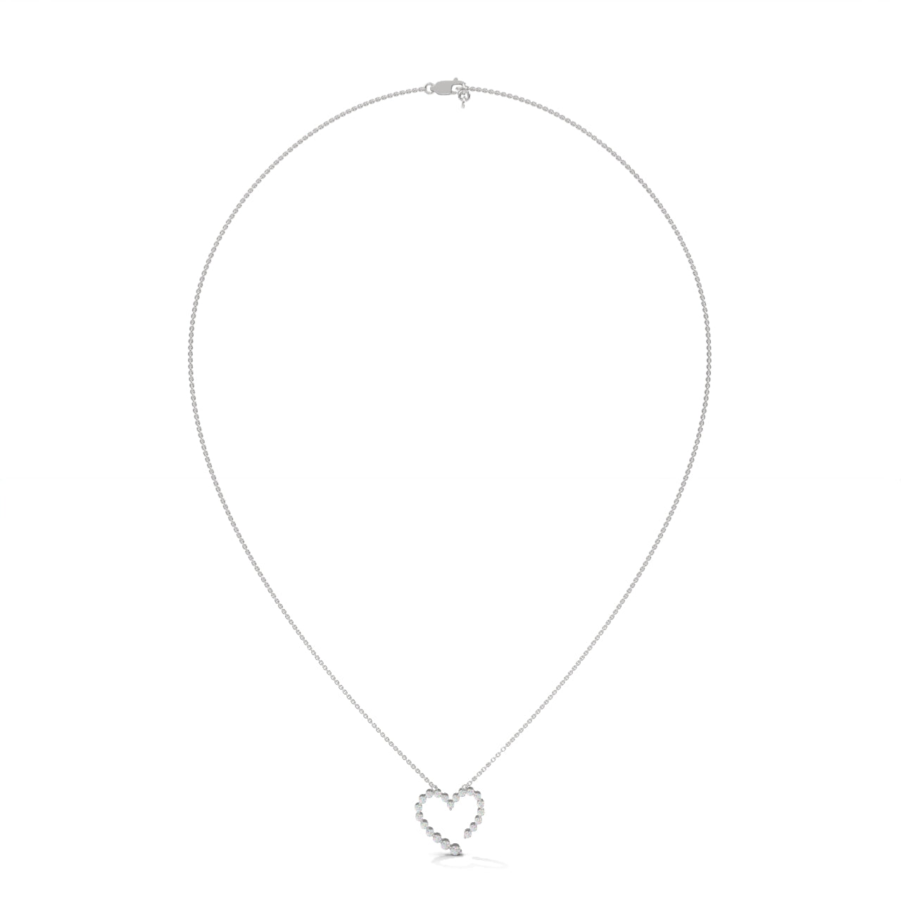 Diamond Heart 925 Sterling Silver Nacklace