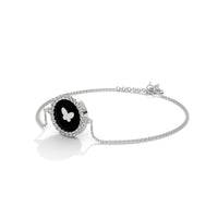 Attractive Butterfly Silver Bracelet With Diamond