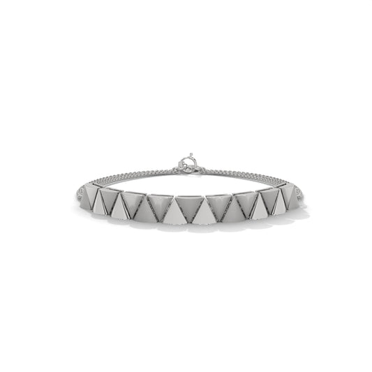 Attractive Silver Bezel Bracelet