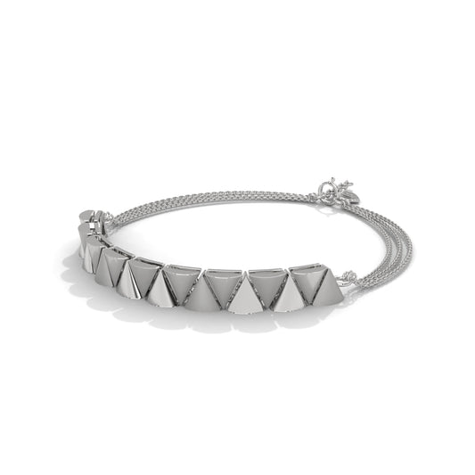 Attractive Silver Bezel Bracelet