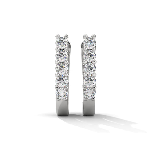 Beautiful Sterling Silver Earrings With Diamonds