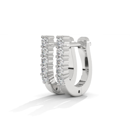 Beautiful Sterling Silver Earrings With Diamonds