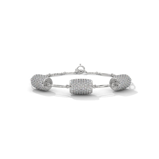 Brilliant Silver Diamond Tennis Bracelet