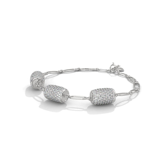 Brilliant Silver Diamond Tennis Bracelet