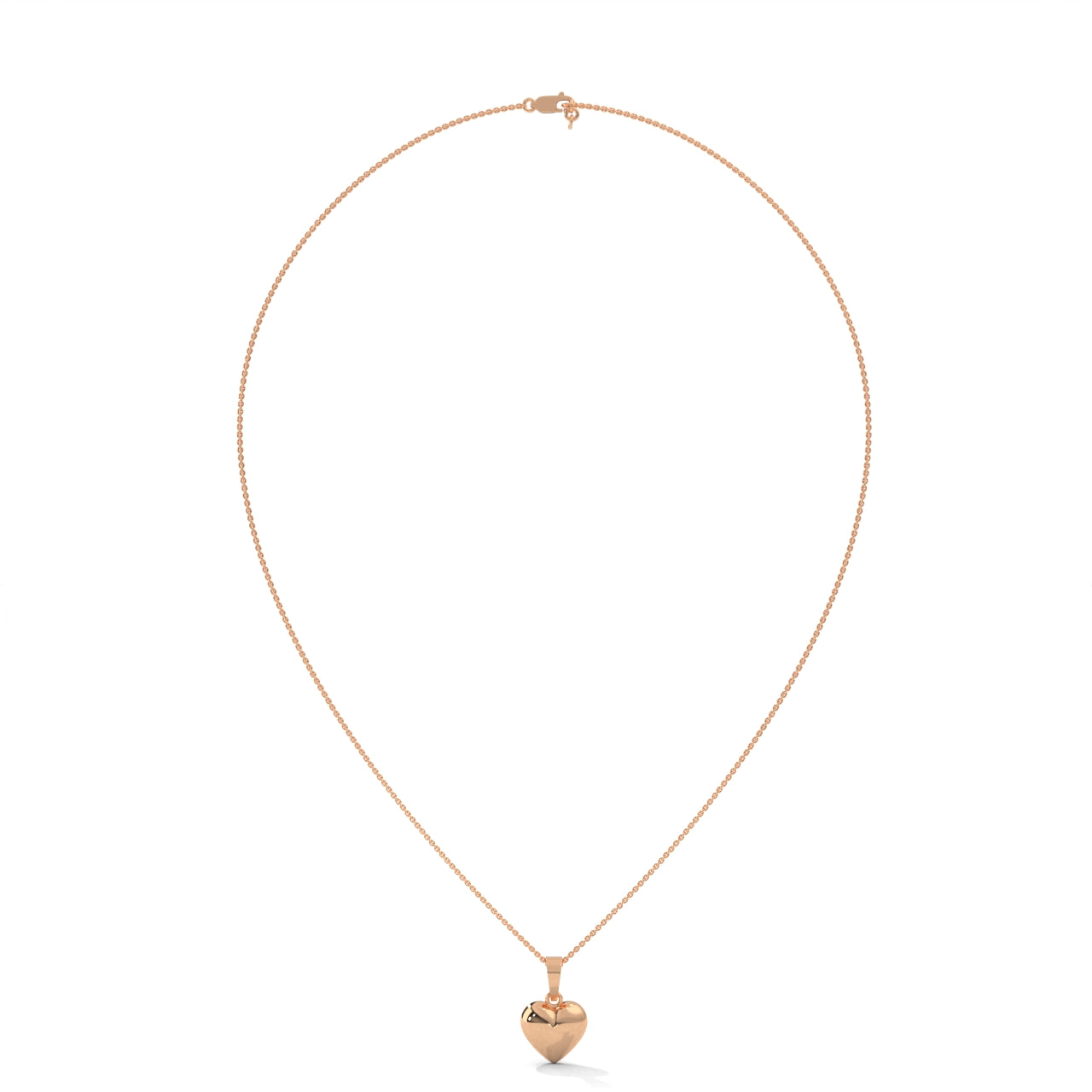 Love Dazzling Heart Silver Necklace