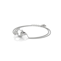 Circle Design Double Chain Siver Bracelet