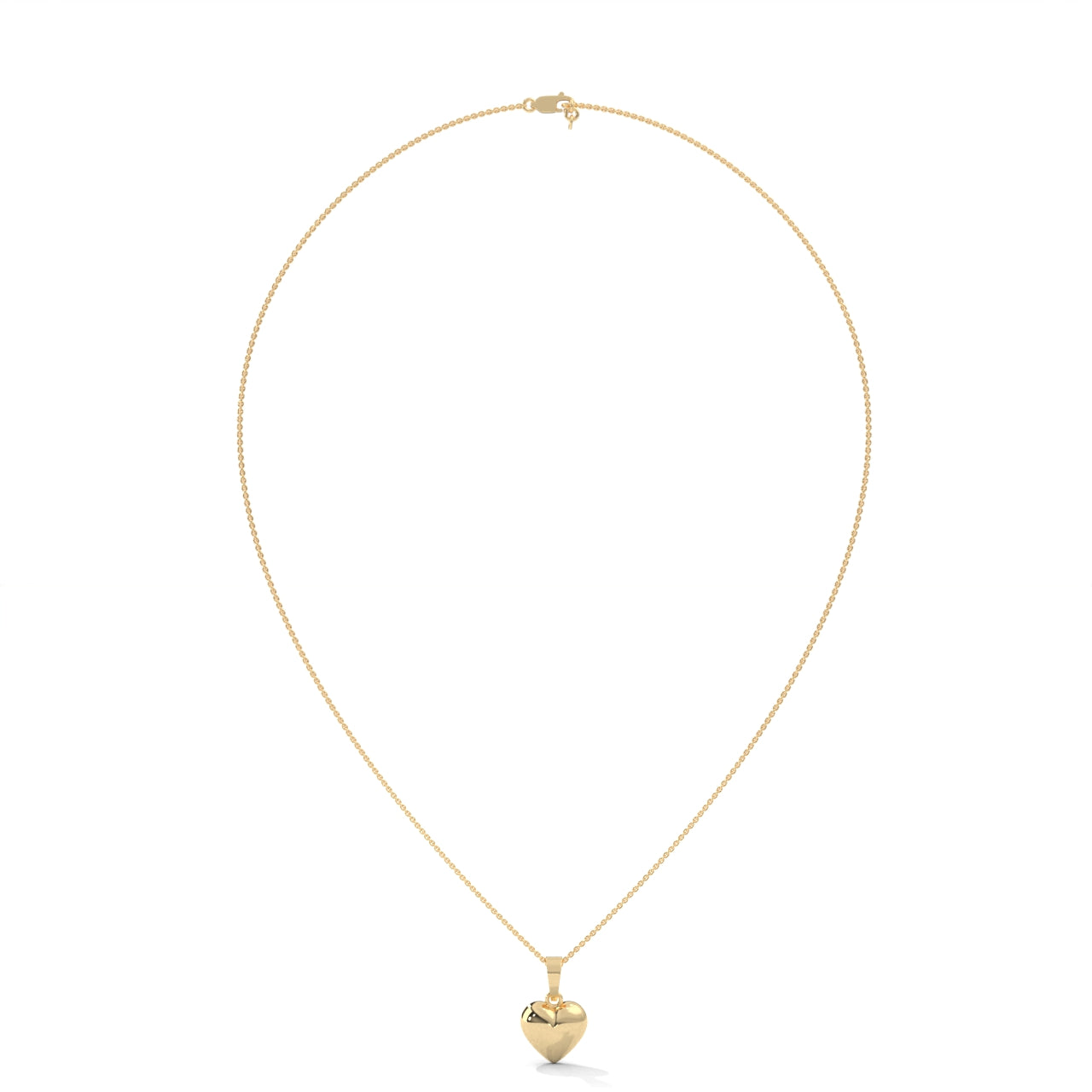 Love Dazzling Heart Silver Necklace