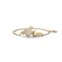 Dual Heart Bezzel Silver Bracelet