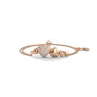 Dual Heart Bezzel Silver Bracelet