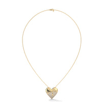 Fashionable Heart Shape Silver Pendant With Diamond Silver Necklace