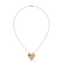 Fashionable Heart Shape Silver Pendant With Diamond Silver Necklace