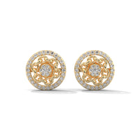 Round Zircon Silver Earrings