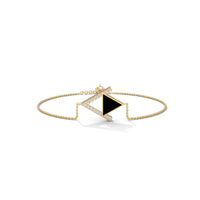 Interlocking Triangle Silver Bracelet