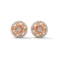 Round Zircon Silver Earrings