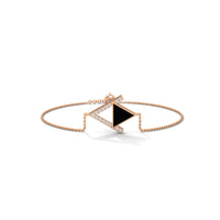 Interlocking Triangle Silver Bracelet
