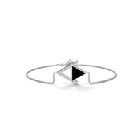 Interlocking Triangle Silver Bracelet
