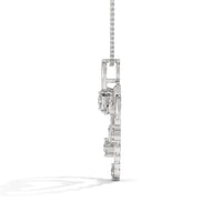 Stylish Dual Heart With Chain Silver Necklace
