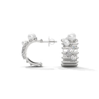 Minimalist Pearl Silver Stud Earrings